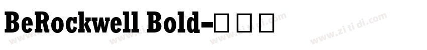 BeRockwell Bold字体转换